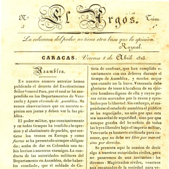 El Argos - 8 Abril 1825 N°3