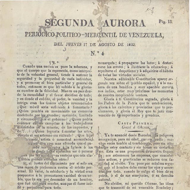 Segunda Aurora - 17 Agosto 1820 N°4