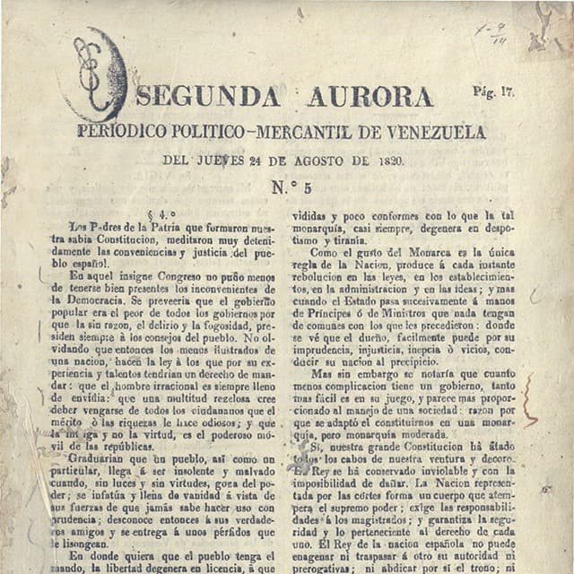 Segunda Aurora - 24 Agosto 1820 N°5