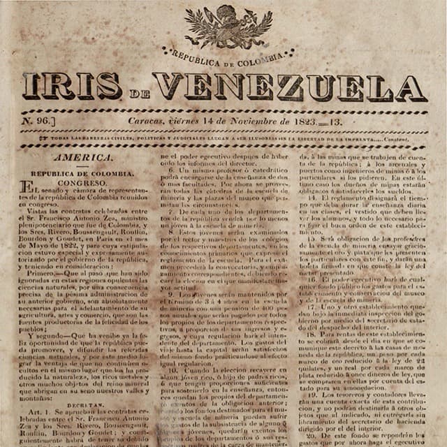 Iris de Venezuela - 14 Noviembre 1823 N°96