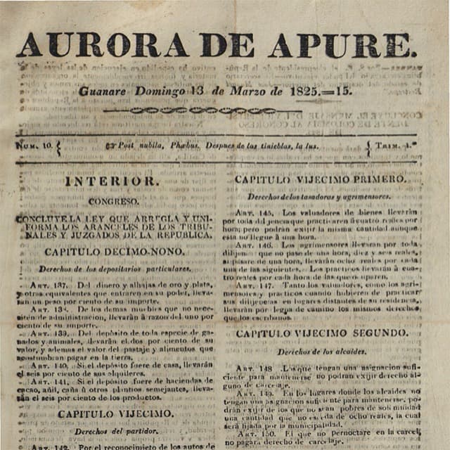 Aurora de Apure - 13 Marzo 1825 N°10