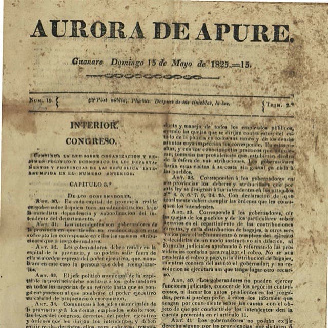 Aurora de Apure - 15 Mayo 1825 N°19