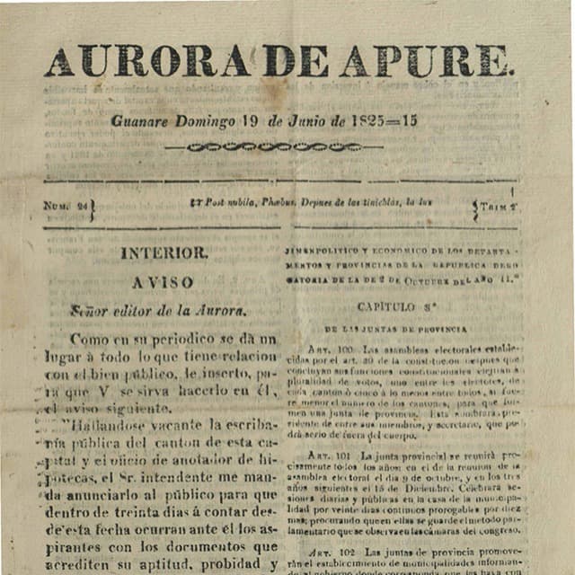 Aurora de Apure - 19 Junio 1825 N°24