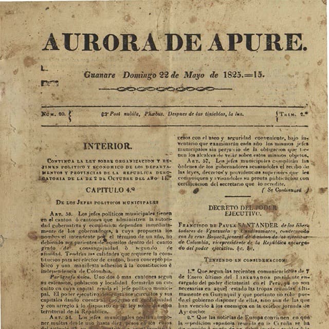 Aurora de Apure - 22 Mayo 1825 N°20