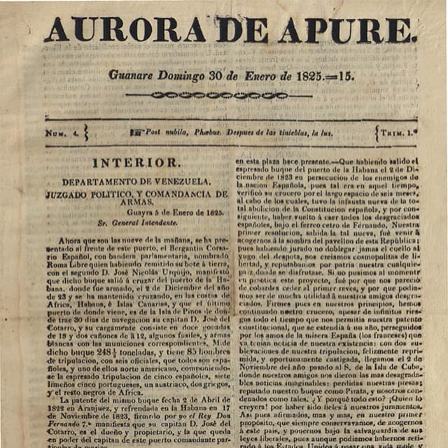 Aurora de Apure - 30 Enero 1825 N°4